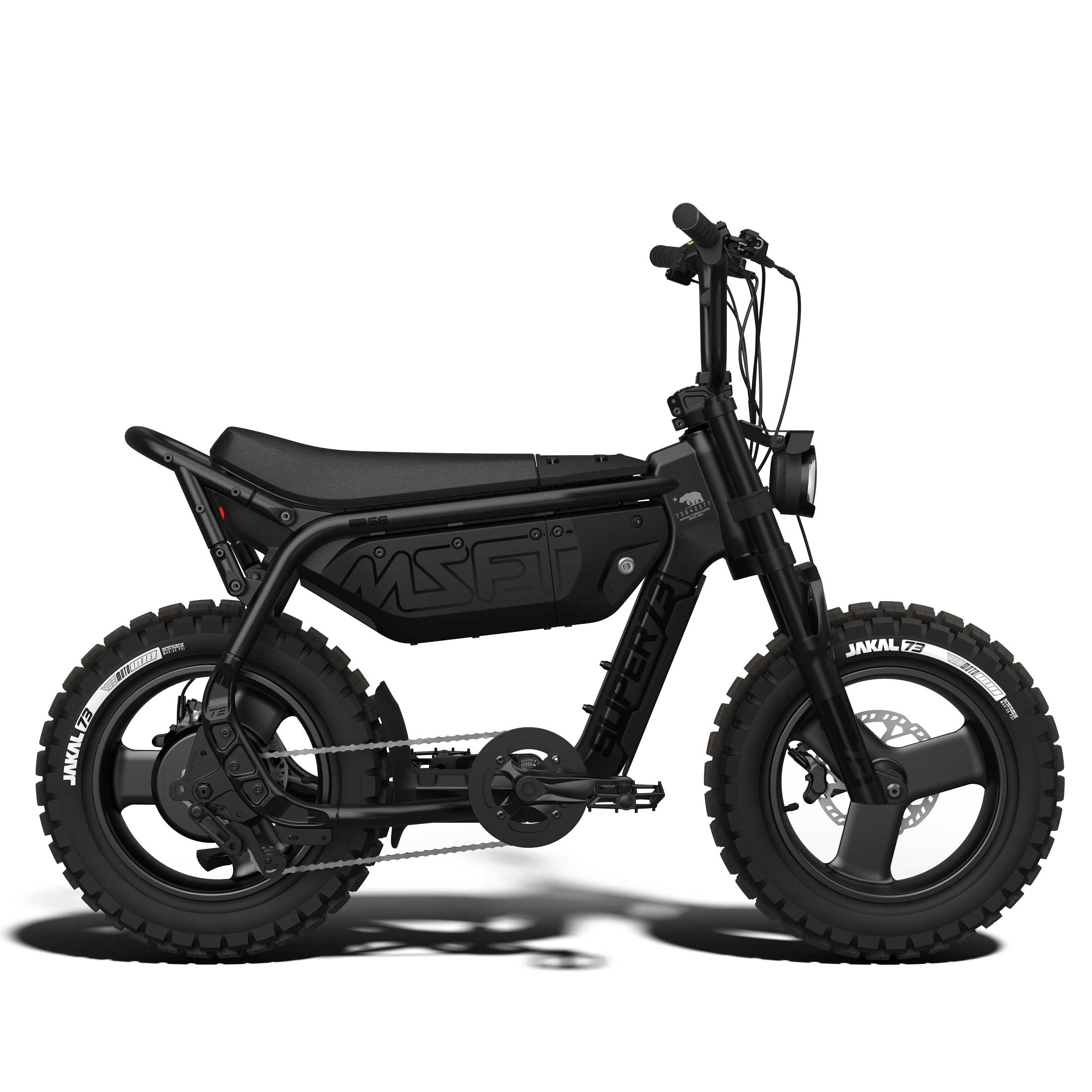 Side view of the SUPER73-MZFT SE ebike in Blackout.
