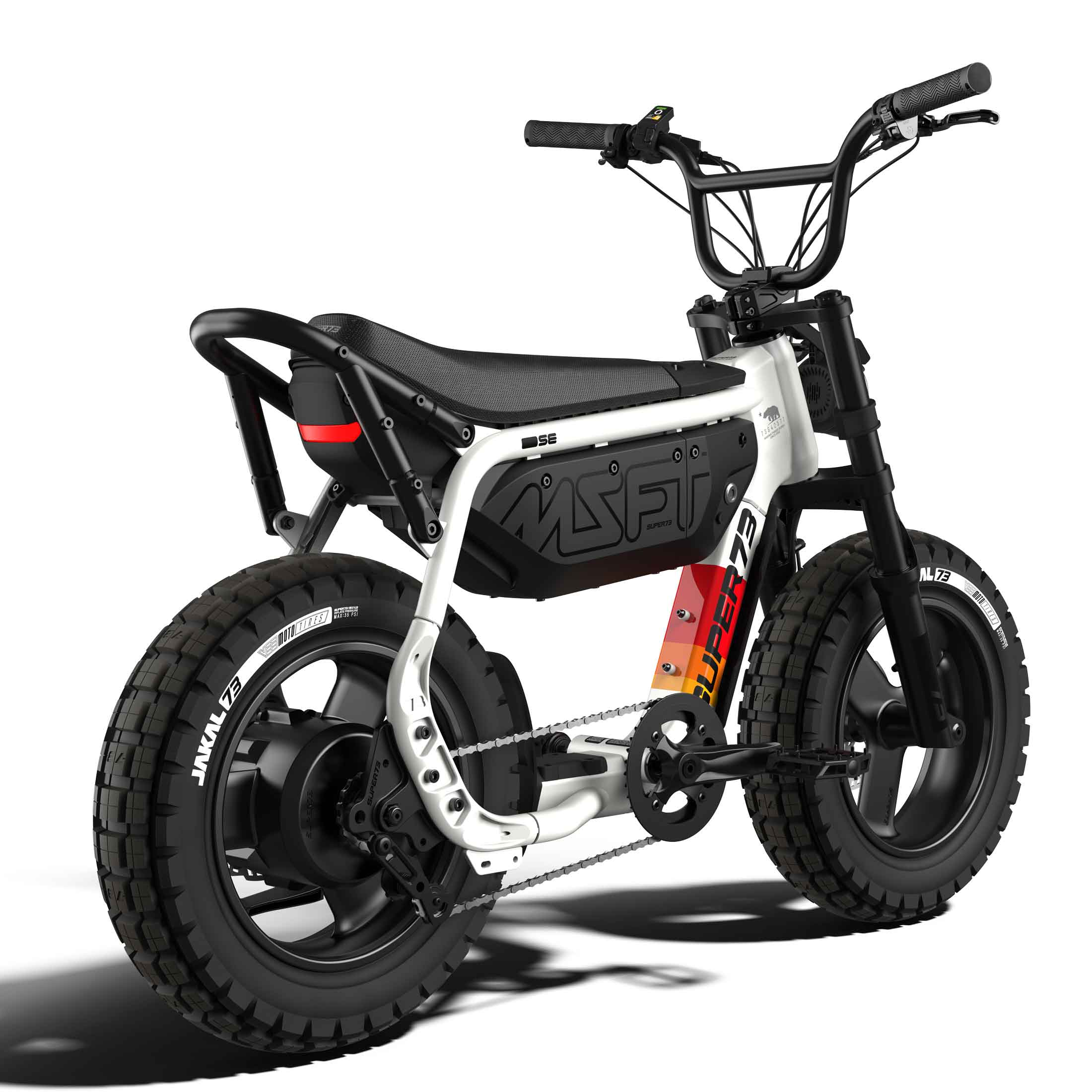 Rear view of the SUPER73-MZFT SE ebike in Baja.