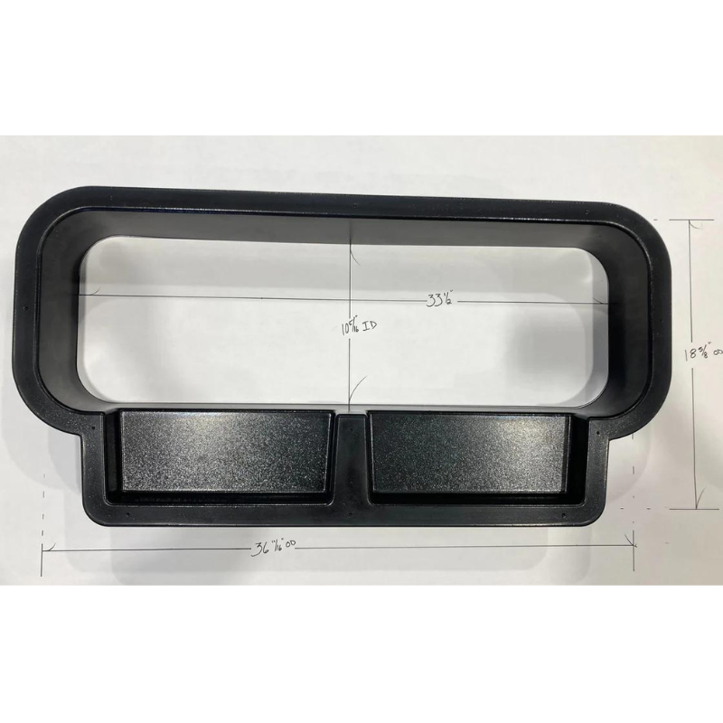Ford Transit 10x33 Bunk Window Trim Ring with Storage Cubbies