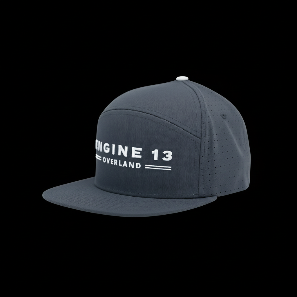 E13 Six Panel Structured Hat - Gray