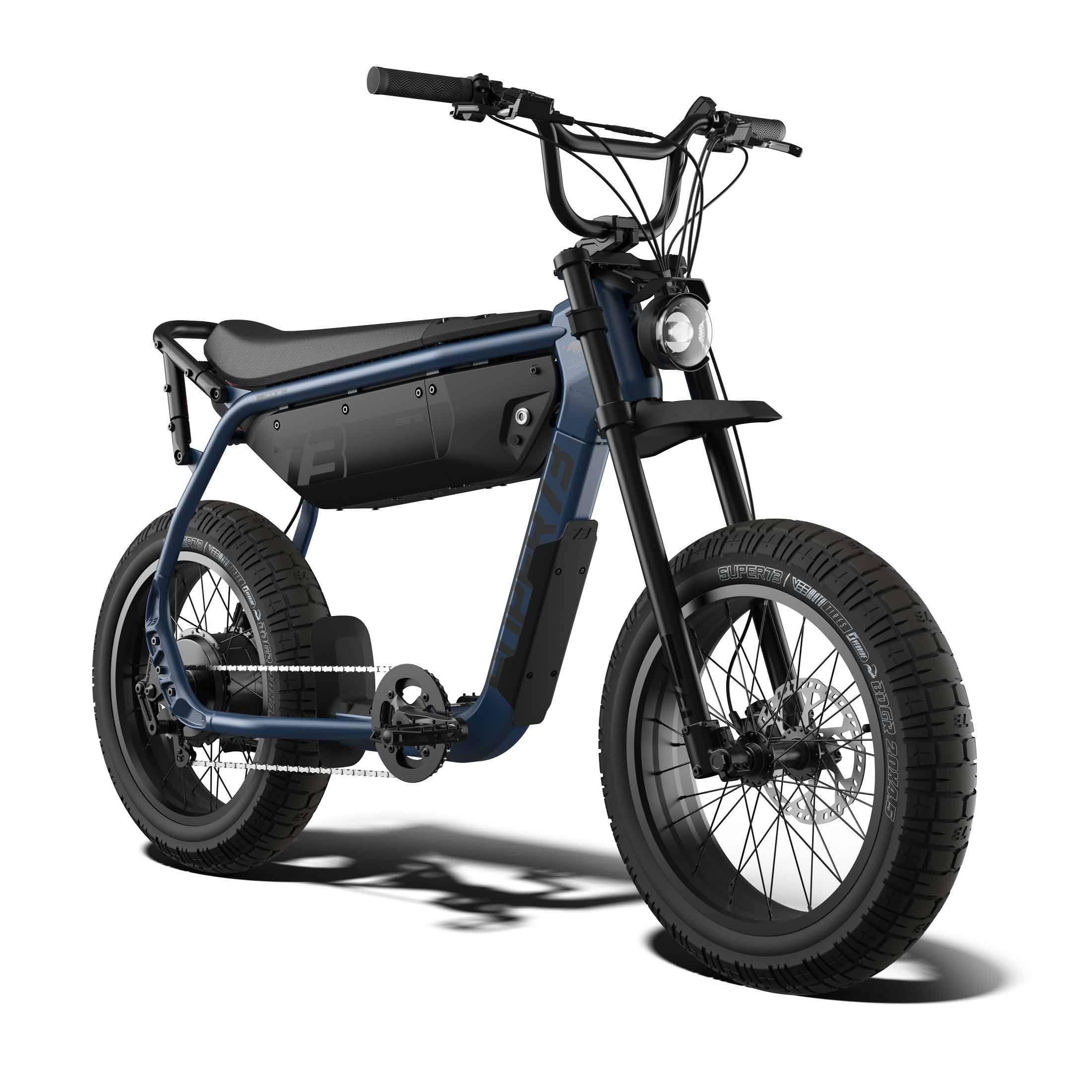 Front view of the SUPER73-B1G ebike in Slate.