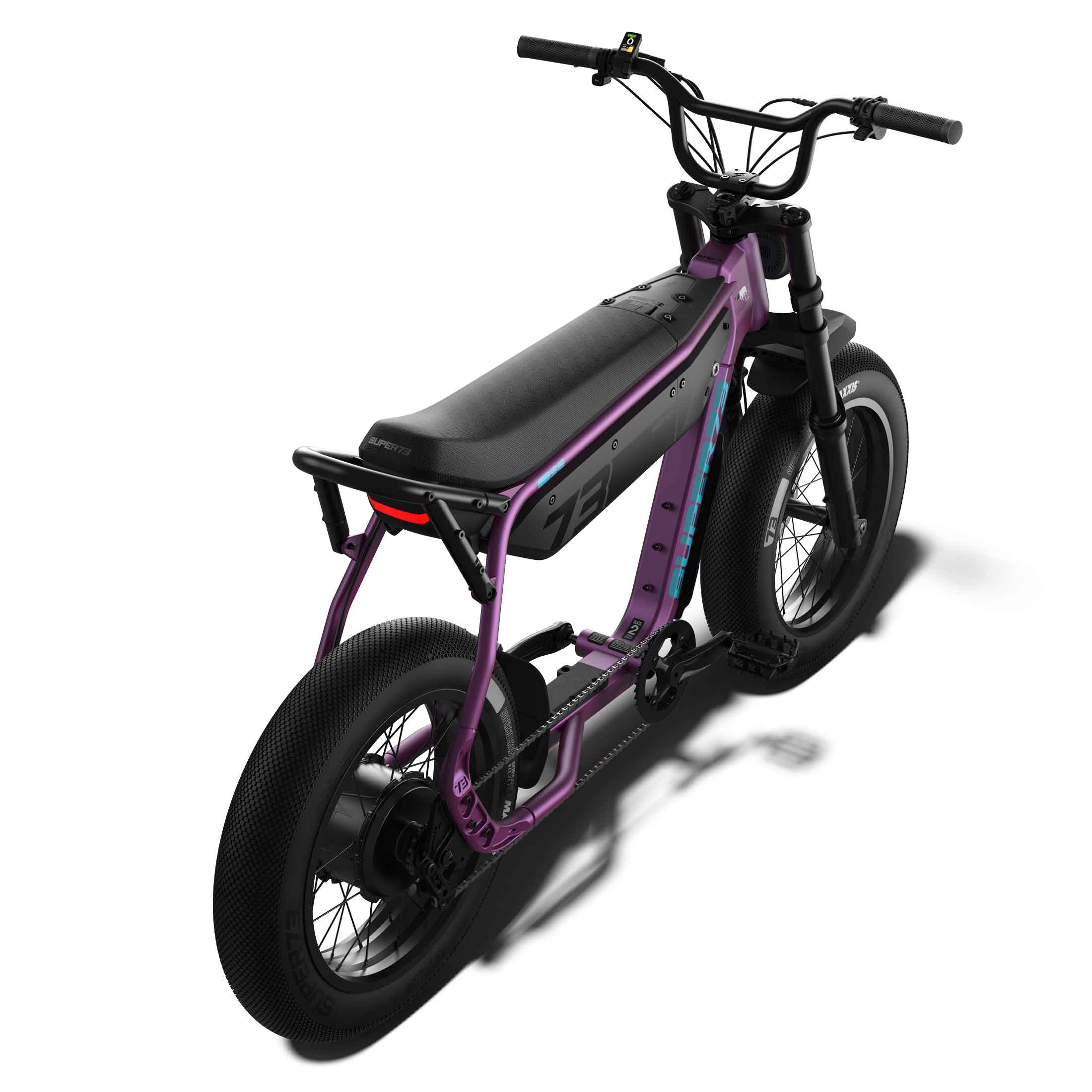 Overhead rear view of the SUPER73-B1G SE ebike in Cullenberry.
