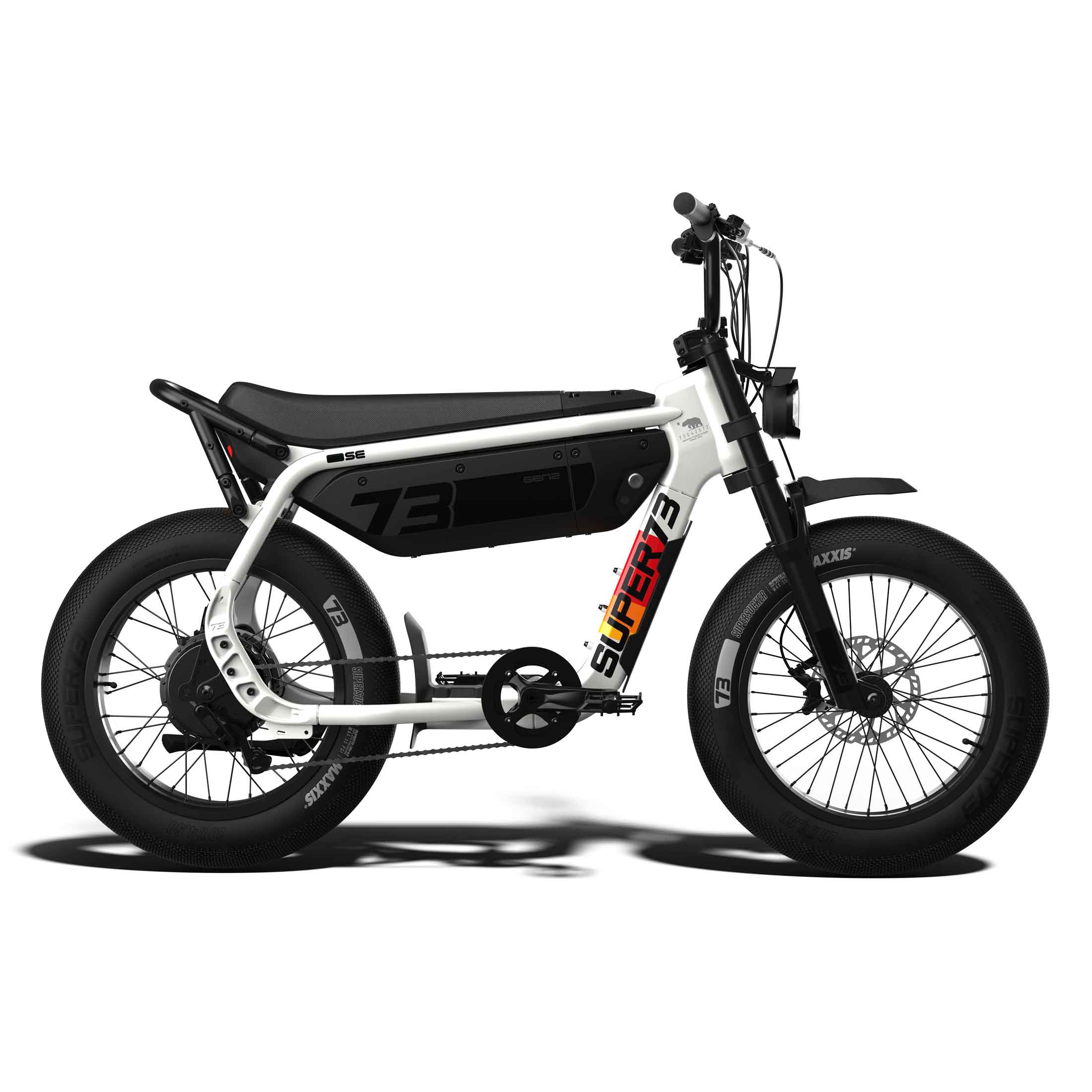 Side view of the SUPER73-M1D SE ebike in Baja.